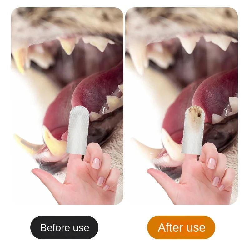 Pet Disposable Teeth Cleaning Finger Wipes