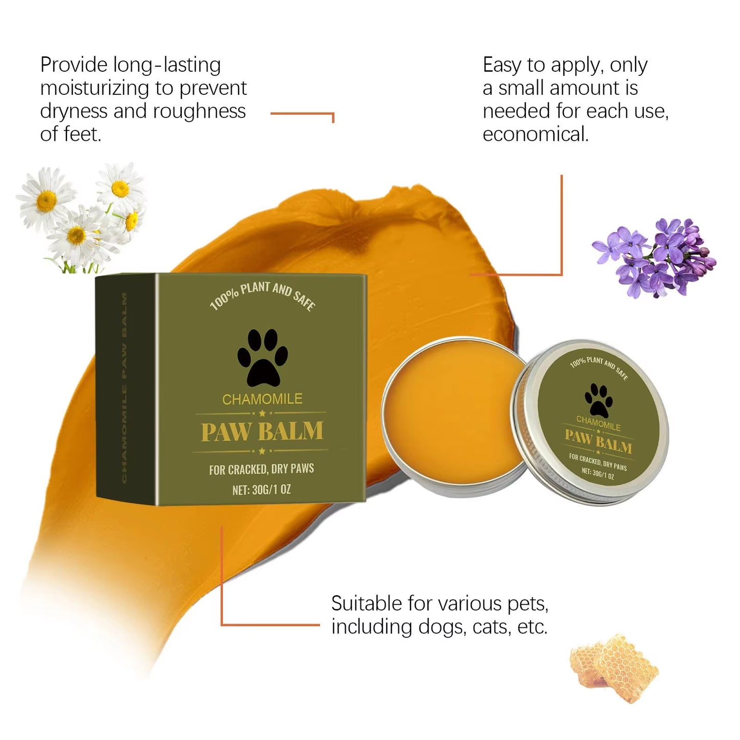 Natural Pet Paw Balm