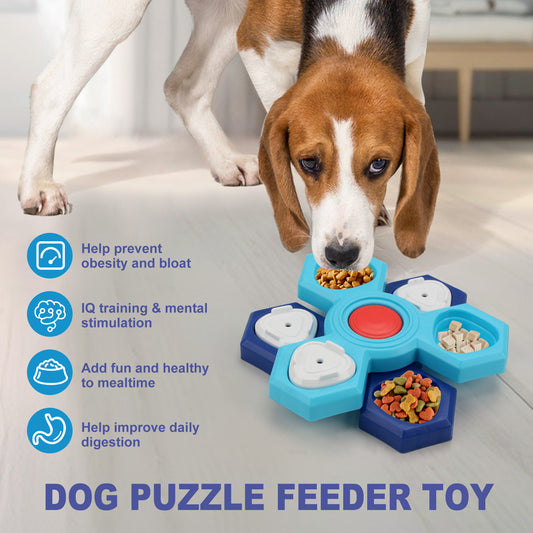 4 Layers Slow Feeder Pet Puzzle Bowl