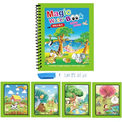 1Pc Magic Water Reusable Montessori Coloring Book 