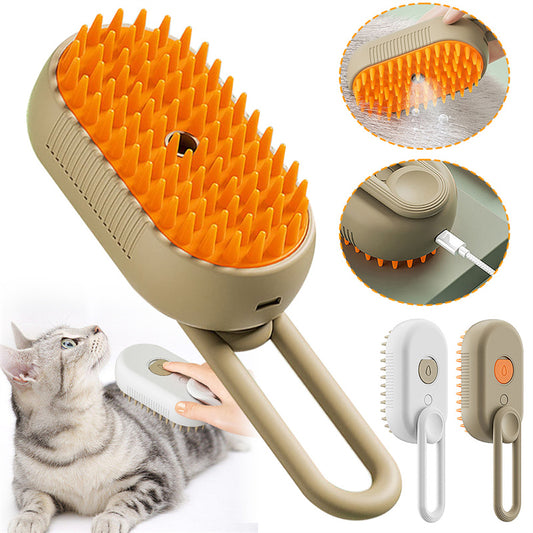 3 in 1 Pet Electric Steam Brush 