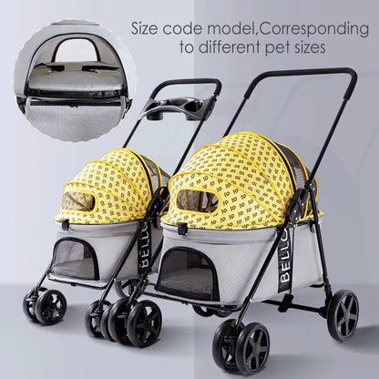 Luxury Pet  Stroller with Breathable Mesh