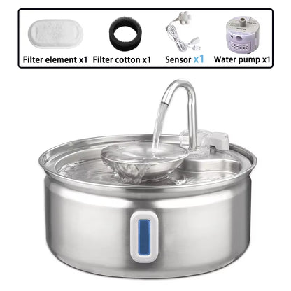  Stainless Steel Smart Pet Auto Water Fountain (3.2L)