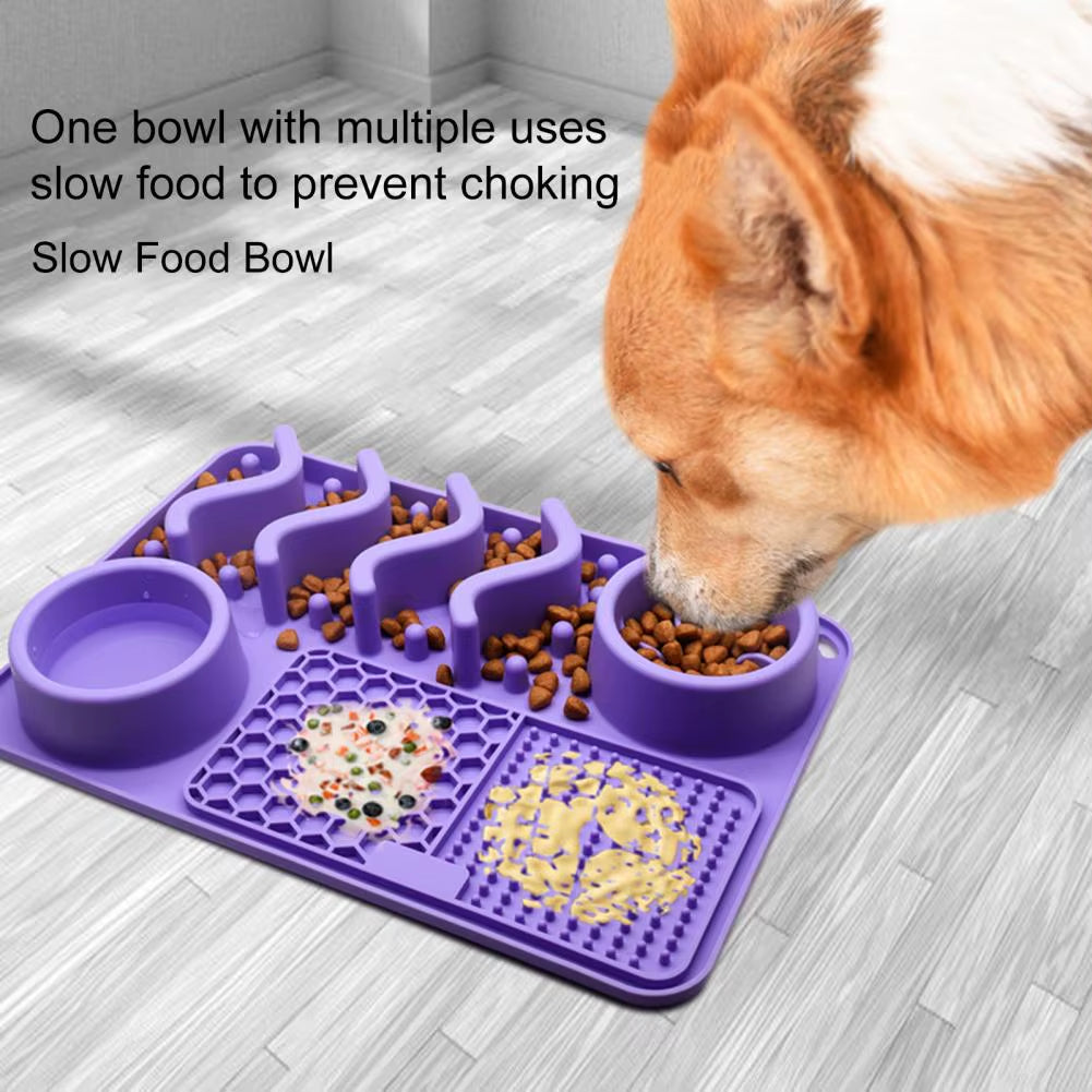 Pet  Anti-Choking Smooth Surface Slow Feeder Licking Mat 