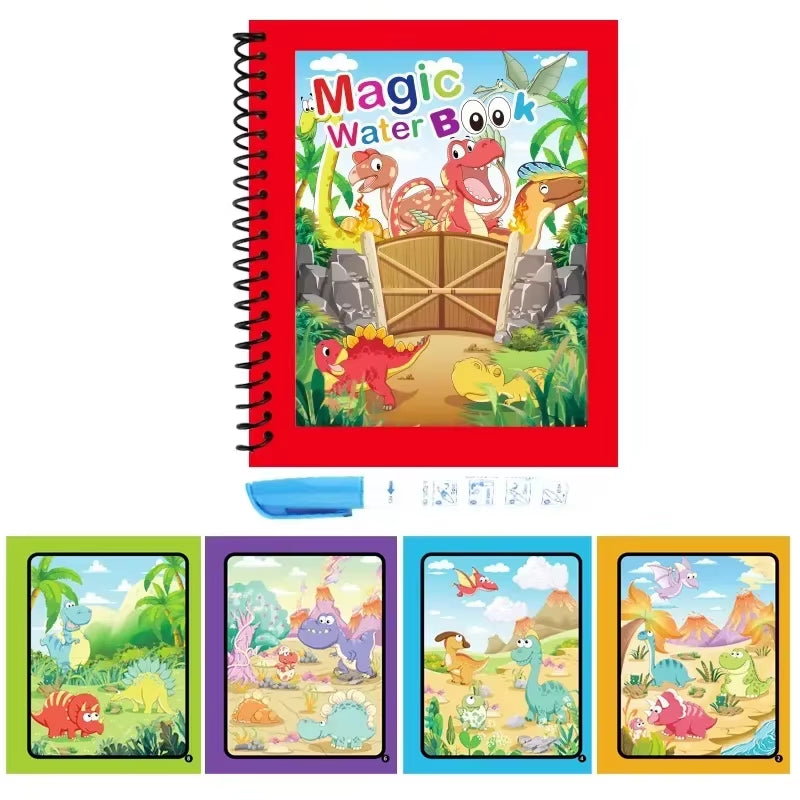 1Pc Magic Water Reusable Montessori Coloring Book 