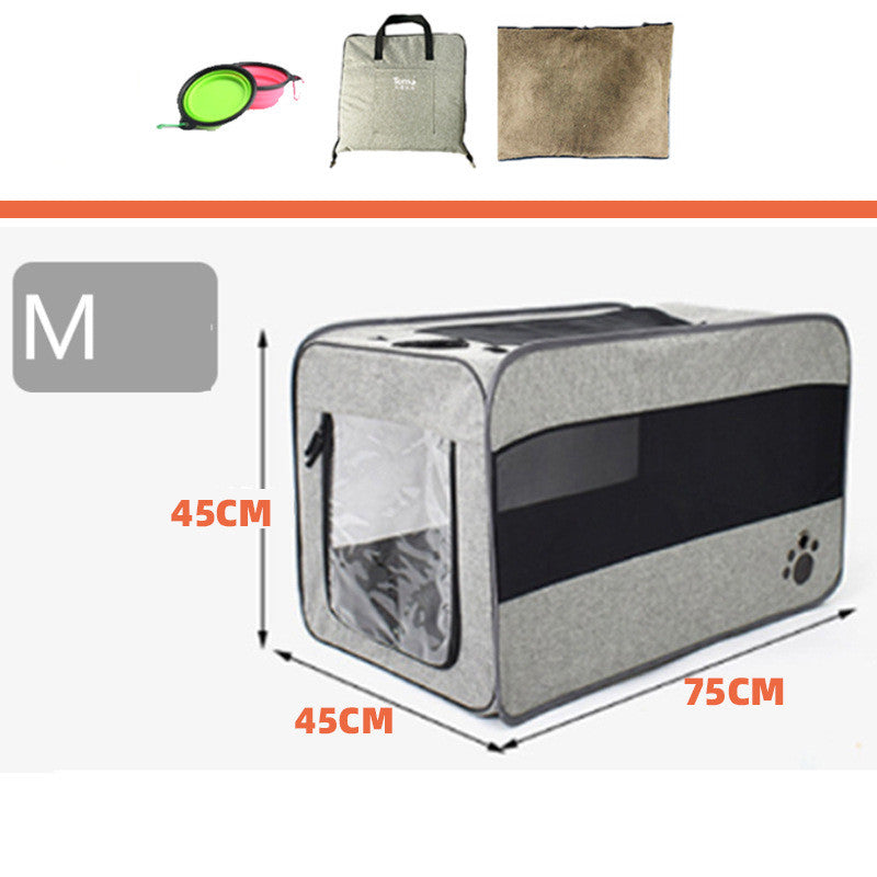 Pet Travel Carrier with Locking Safety Zippers