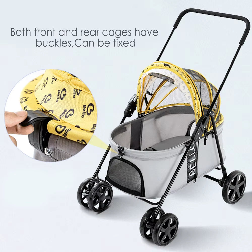 Luxury Pet  Stroller with Breathable Mesh