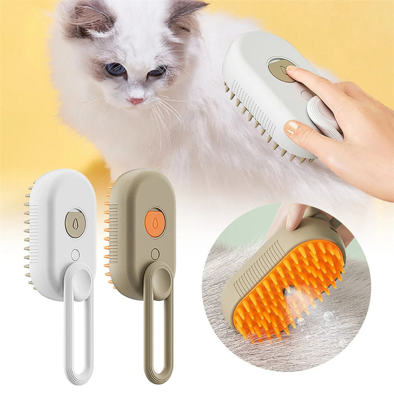 3 in 1 Pet Electric Steam Brush 