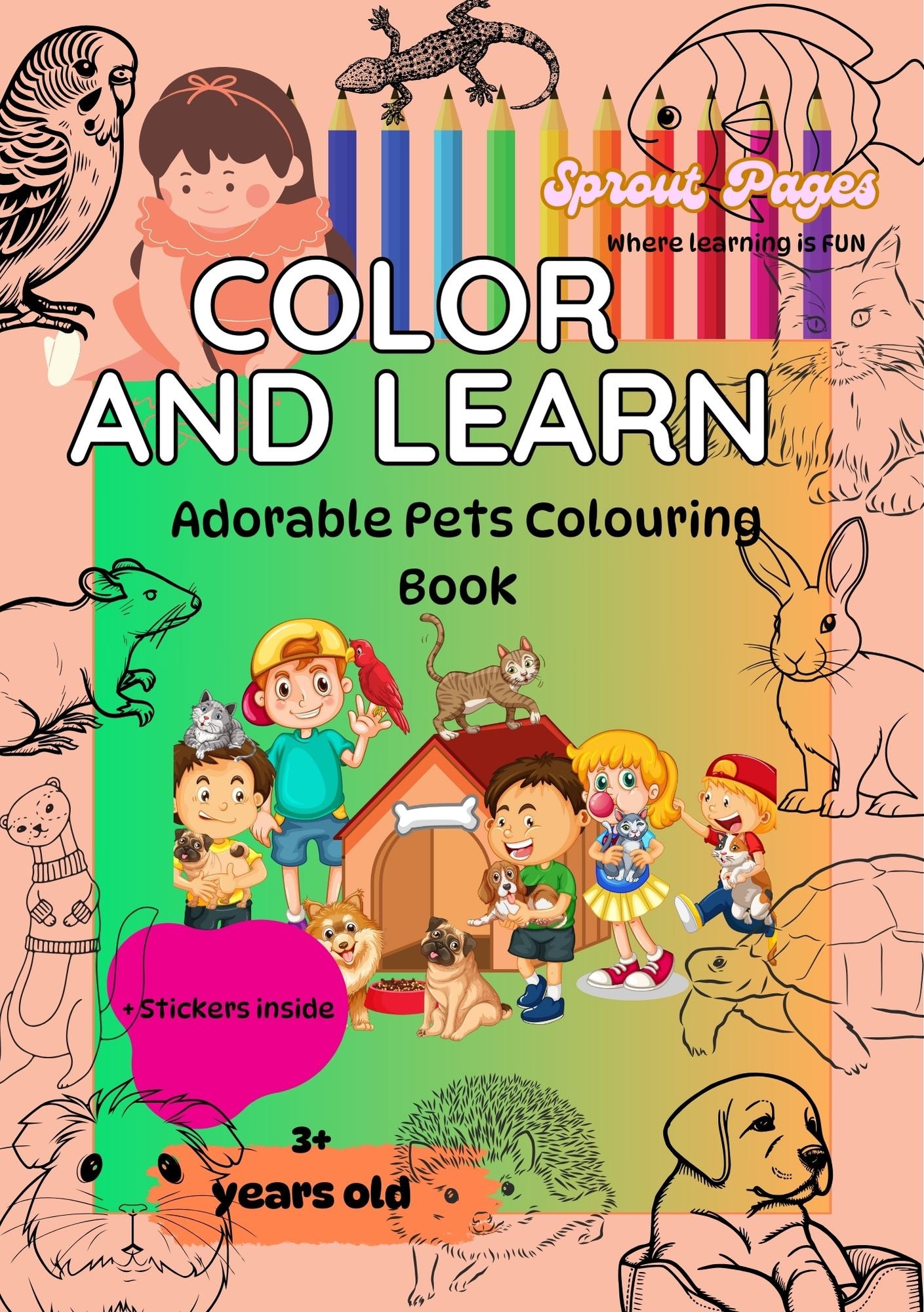 Downloadable Colour & Learn Animal Bundle (Farm Animals, Pets, Sea Creatures & Zoo Animals)