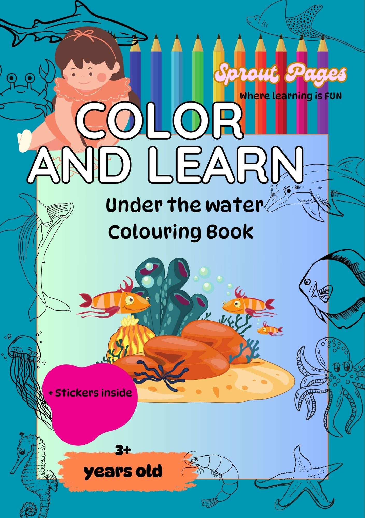 Downloadable Colour & Learn Animal Bundle (Farm Animals, Pets, Sea Creatures & Zoo Animals)