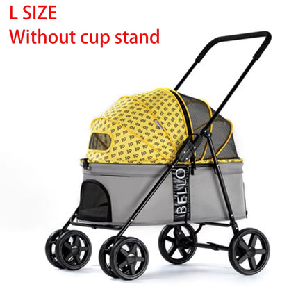 Luxury Pet  Stroller with Breathable Mesh