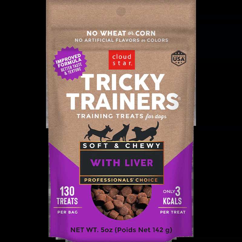 Chewy Tricky Trainers Liver Flavor Dog Treats; 5Oz. Bag