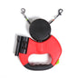 Retractable Reflective Dual Pet Leash Lead 360 Swivel and with Lights 