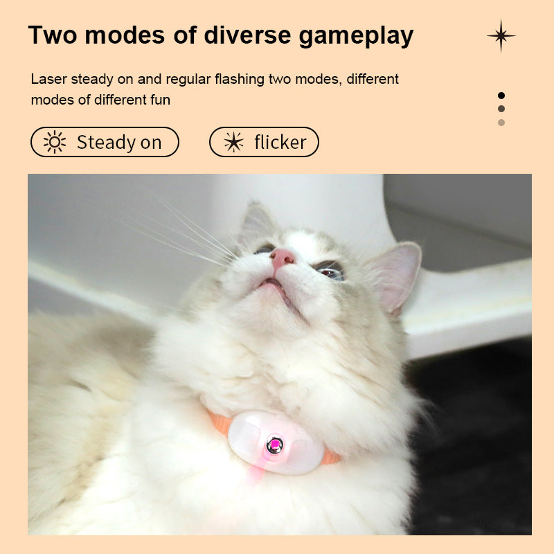 USB Charge Interactive Laser Cat Teasing Collar