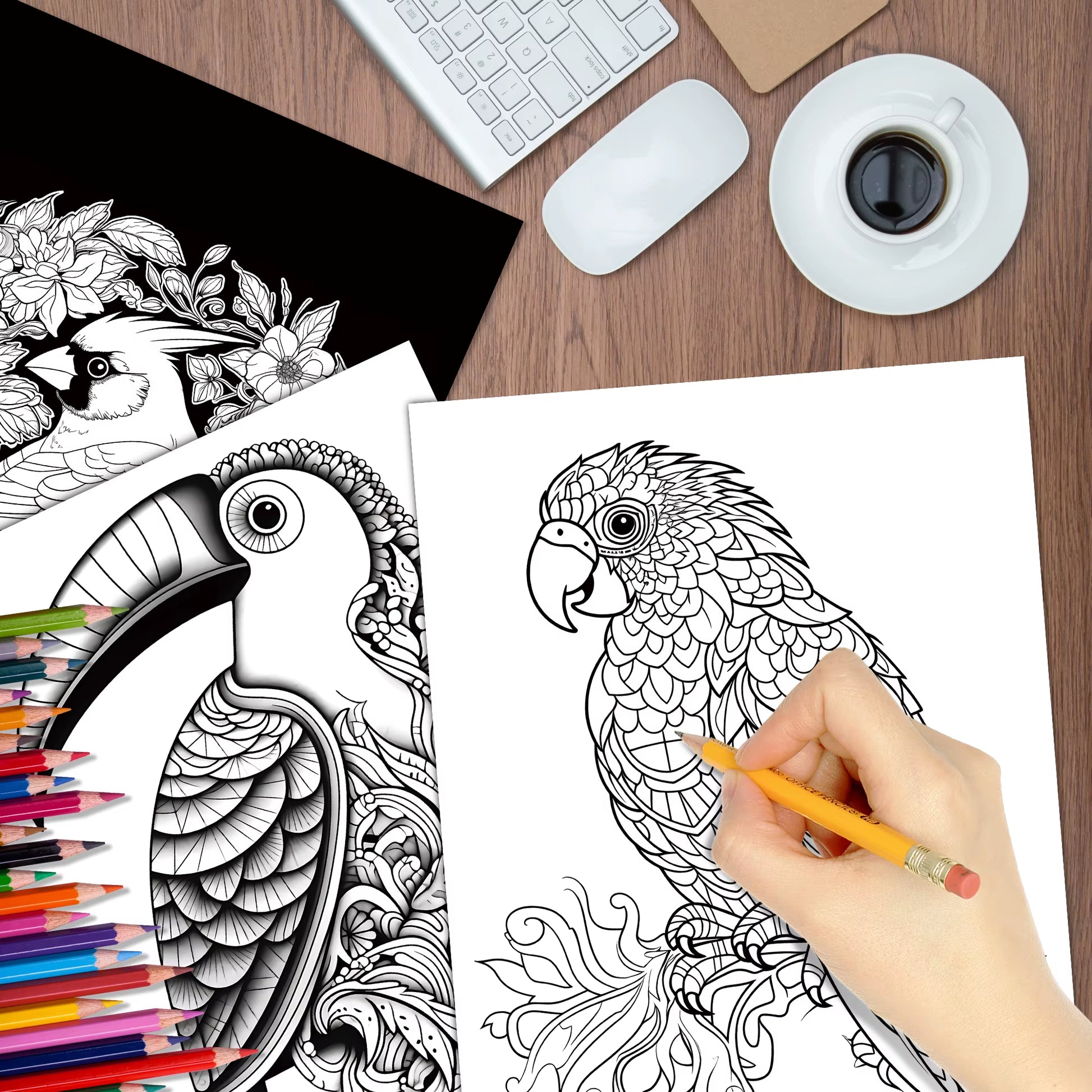 Animal Character Coloring Book