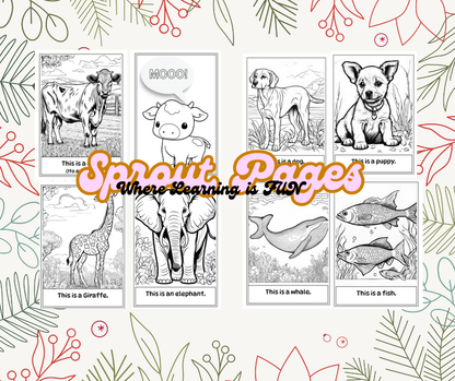 Downloadable Colour & Learn Animal Bundle (Farm Animals, Pets, Sea Creatures & Zoo Animals)