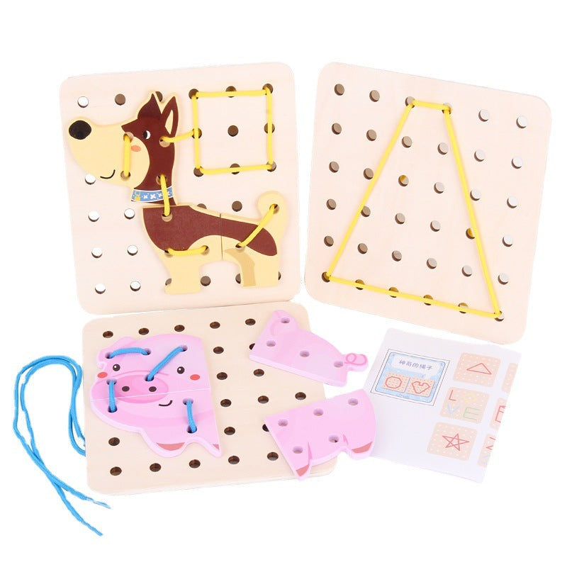 Creative Animal Threading Board Preschool  Educational Toys