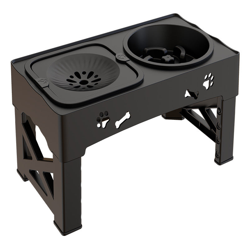 Pet Stainless Steel Feeder Double Bowl Integrated Lifting Dog Bowl