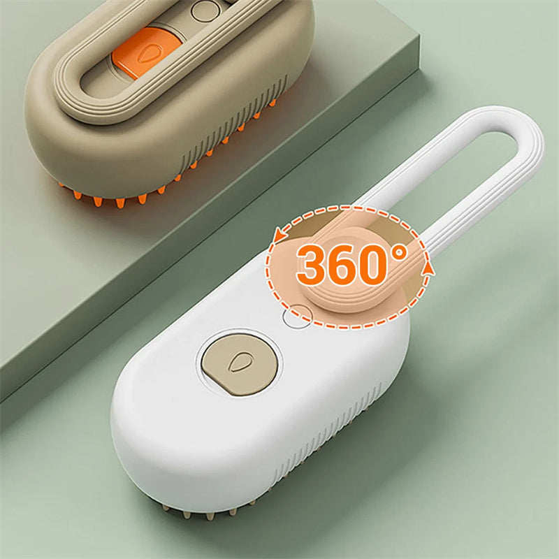 3 in 1 Pet Electric Steam Brush 