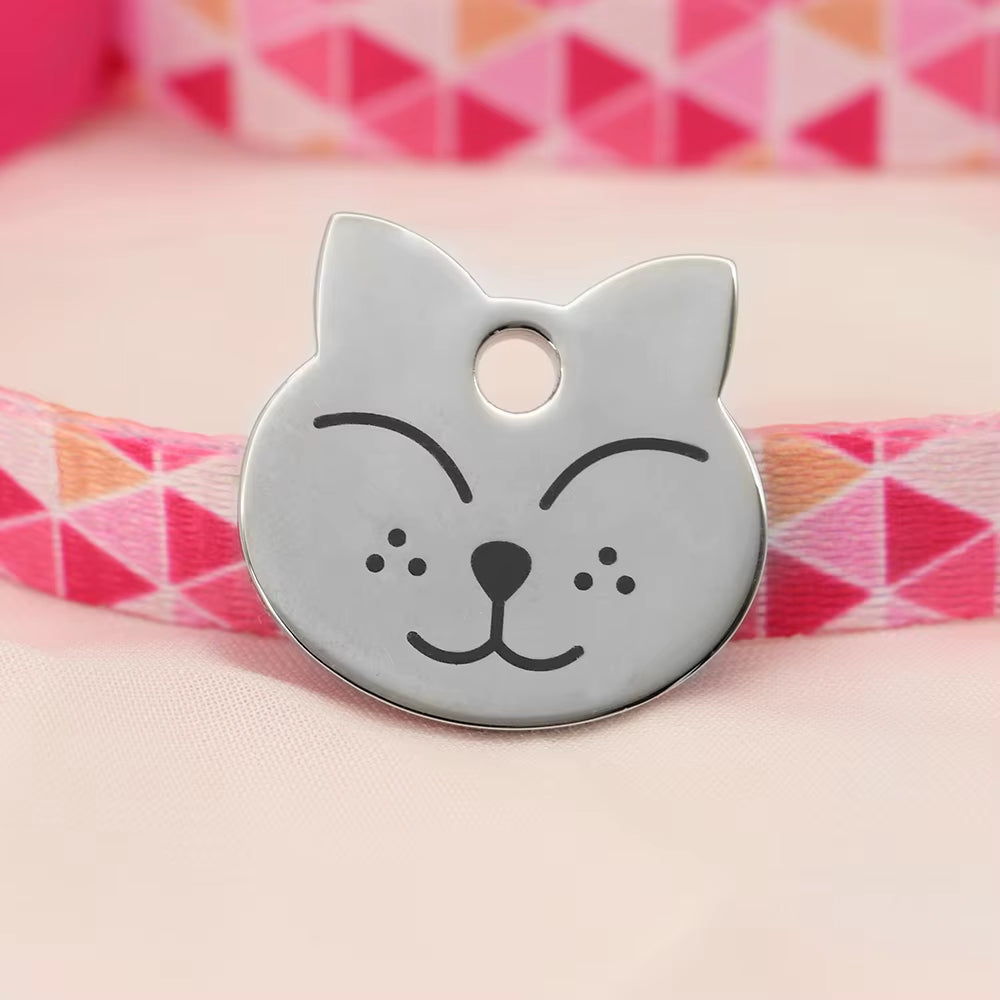 Customized Engraved Anti-Lost Cat Pet Tags 