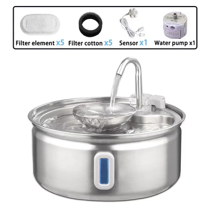  Stainless Steel Smart Pet Auto Water Fountain (3.2L)