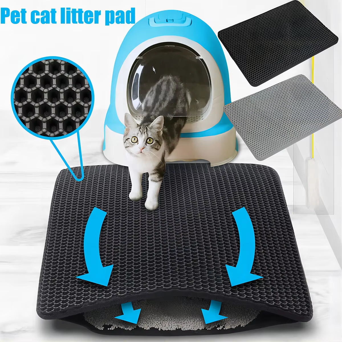 Pet Litter Mat Waterproof Double Layer Pet Litter Mat Non Slip Mat Washable Cat Mat Pet Supplies Pet Litter Mat Waterproof Doubl