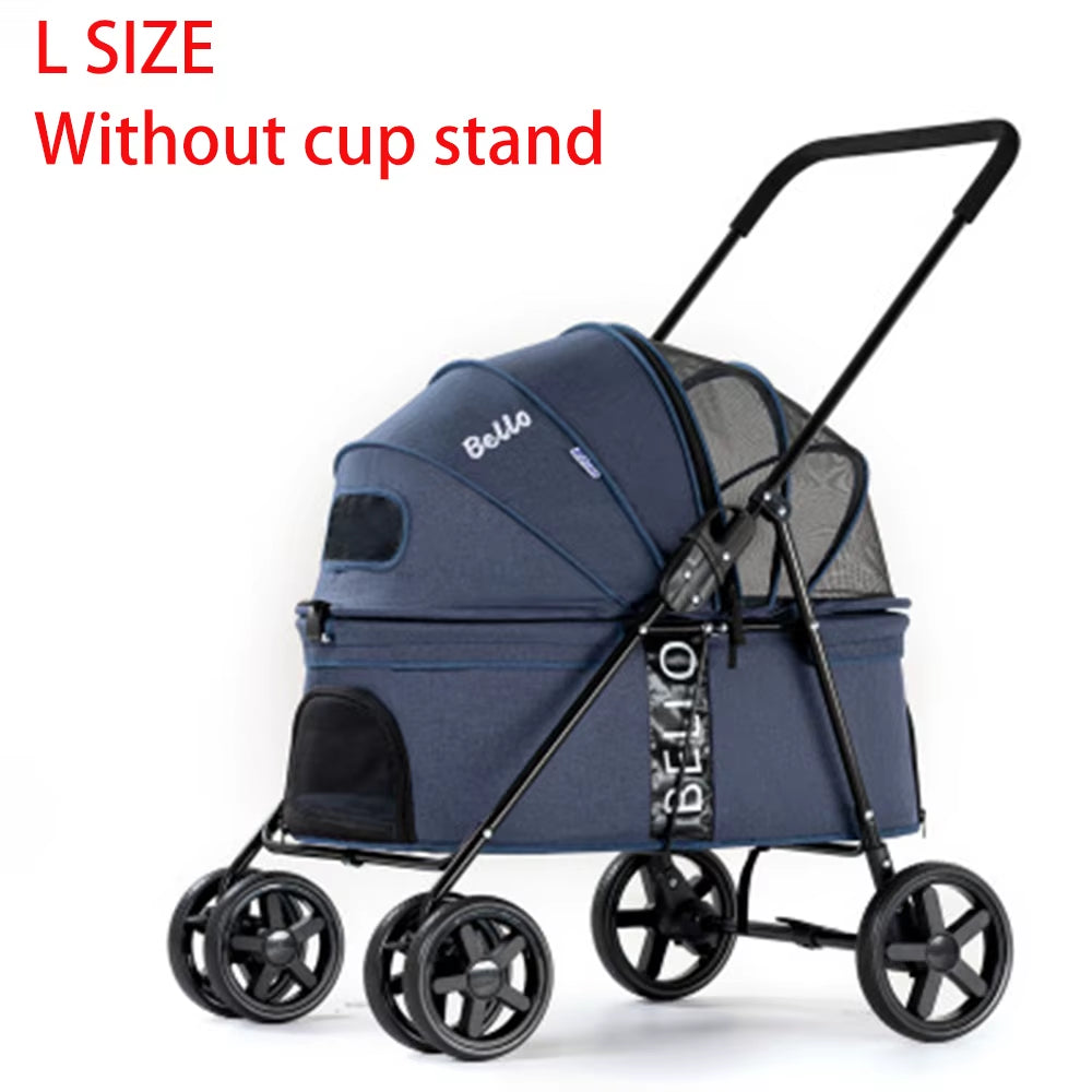 Luxury Pet  Stroller with Breathable Mesh