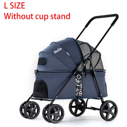 Luxury Pet  Stroller with Breathable Mesh