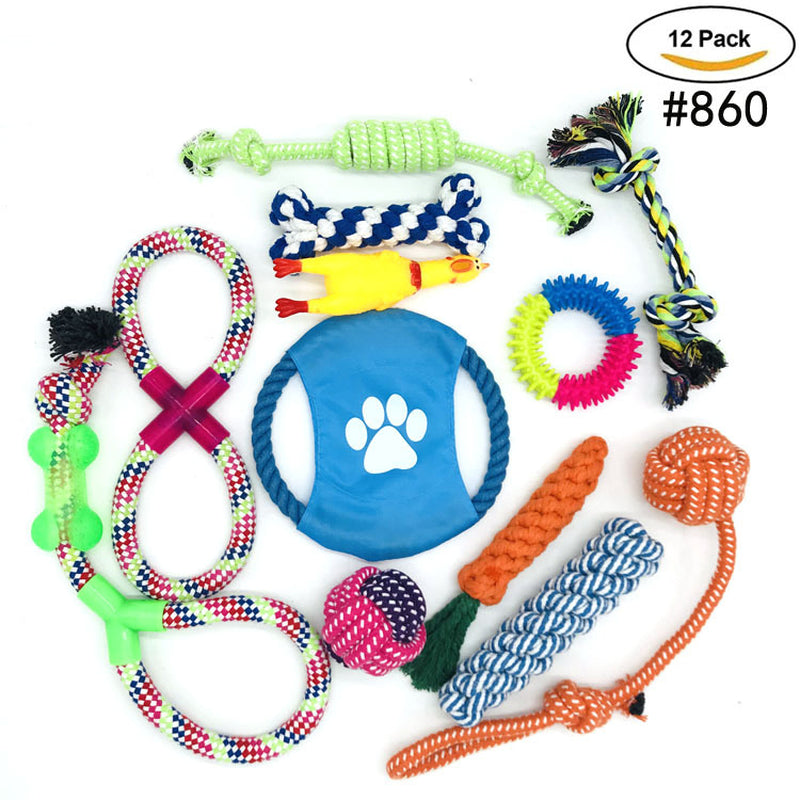 12-Piece Pet Rope Toy Set