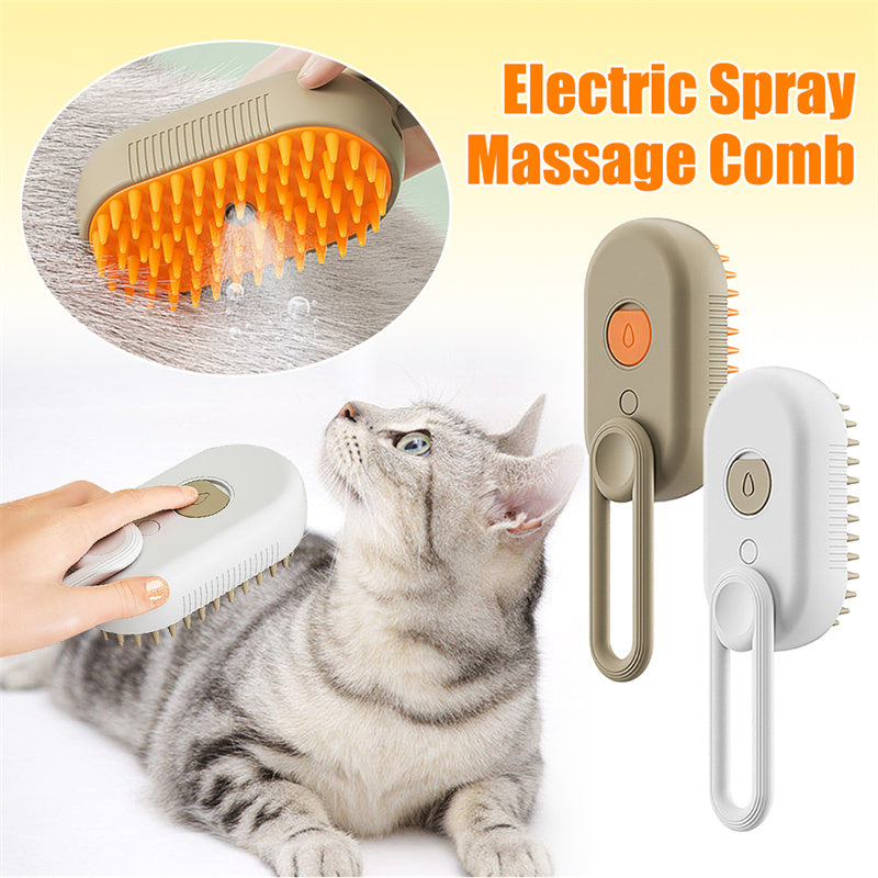 3 in 1 Pet Electric Steam Brush 