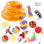 Pet Cat Self-Help Turntable Toy Set