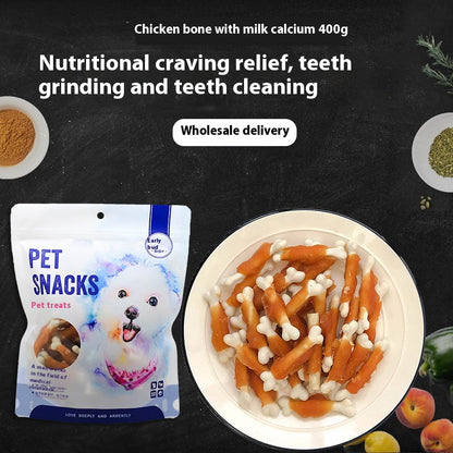 Pet Snack Chicken Wrapped around Milk Bones (400G)