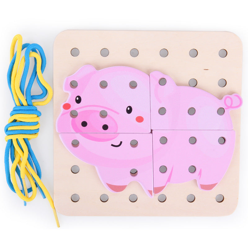 Creative Animal Threading Board Preschool  Educational Toys