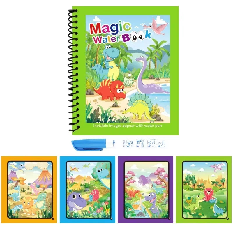 1Pc Magic Water Reusable Montessori Coloring Book 