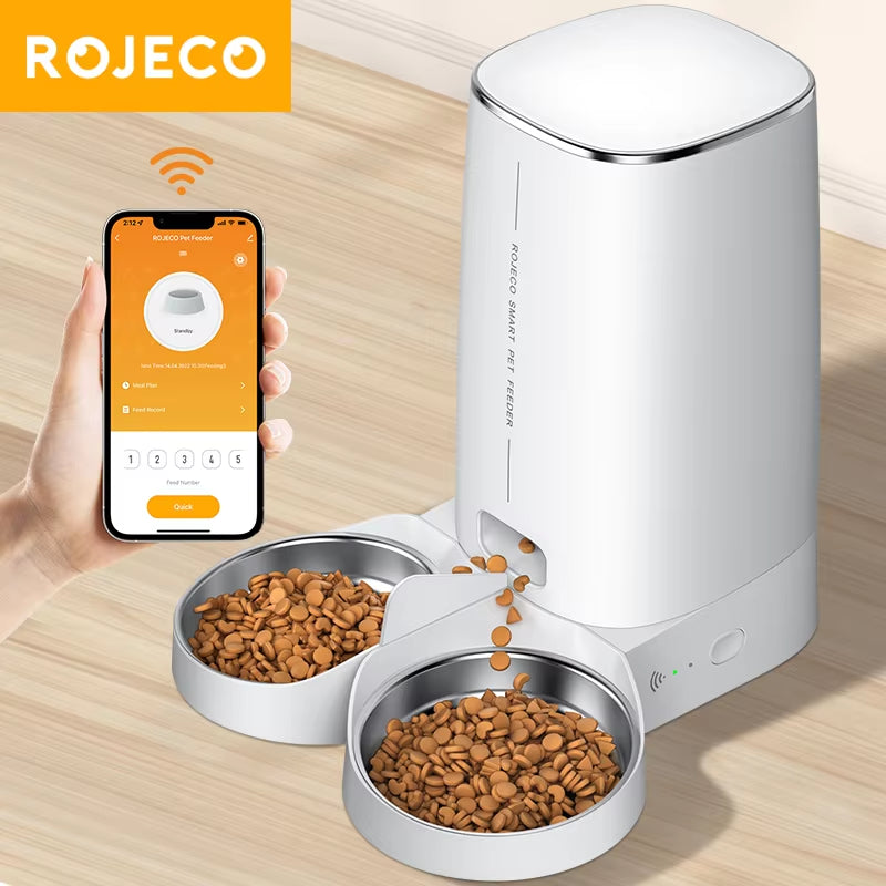 Automatic Pet Smart Food  Dispenser with Remote Control or Wifi Button 