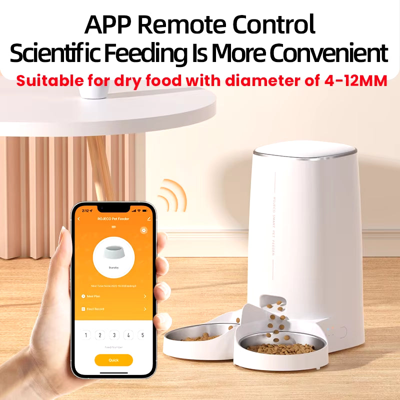 Automatic Pet Smart Food  Dispenser with Remote Control or Wifi Button 