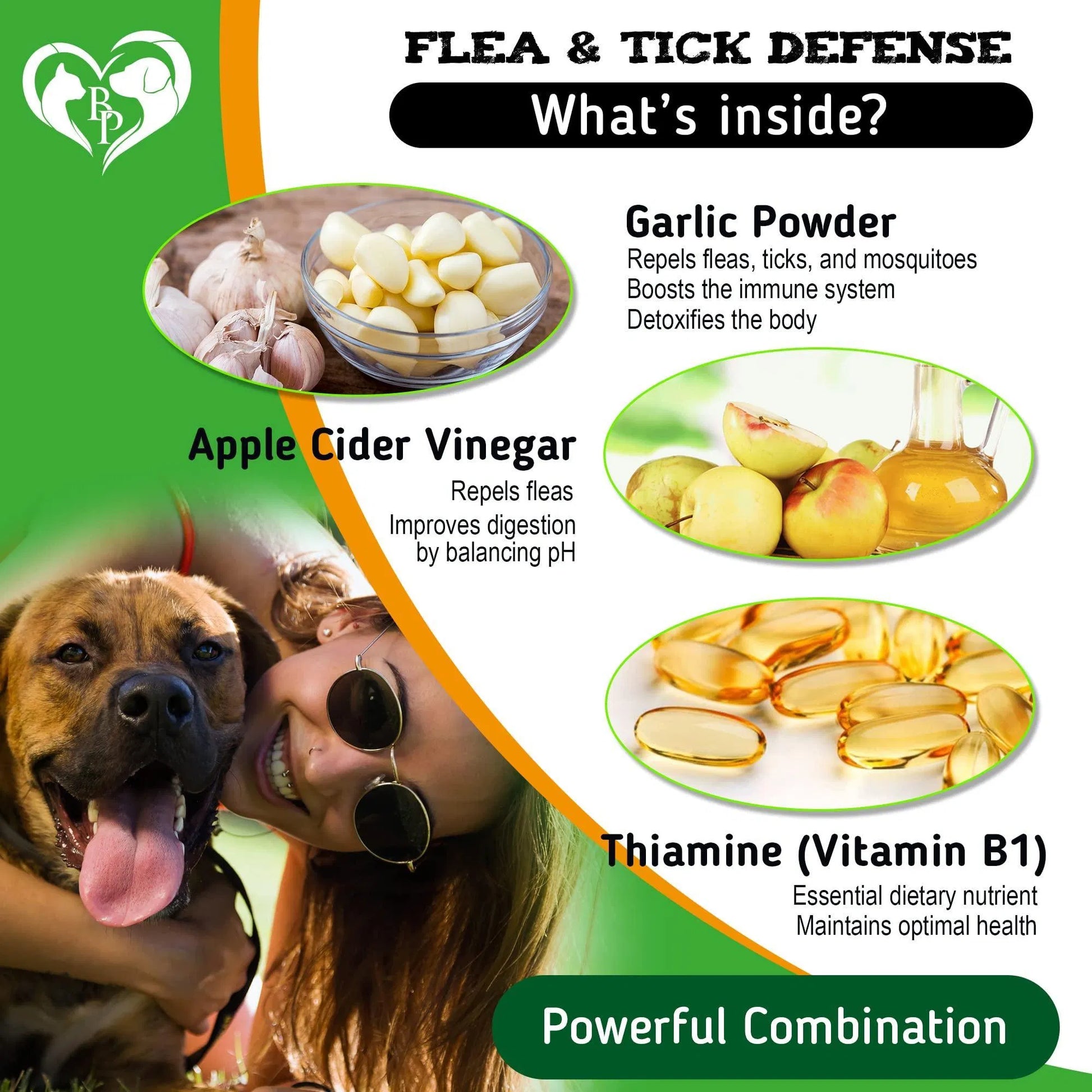Dog Chewable Flea and Tick Prevention & Multivitamin Tablet