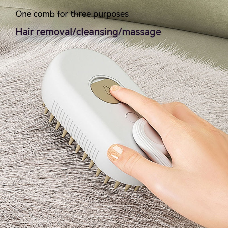 3 in 1 Pet Electric Steam Brush 