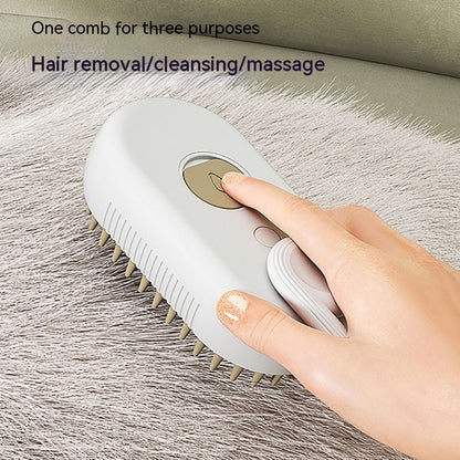 3 in 1 Pet Electric Steam Brush 