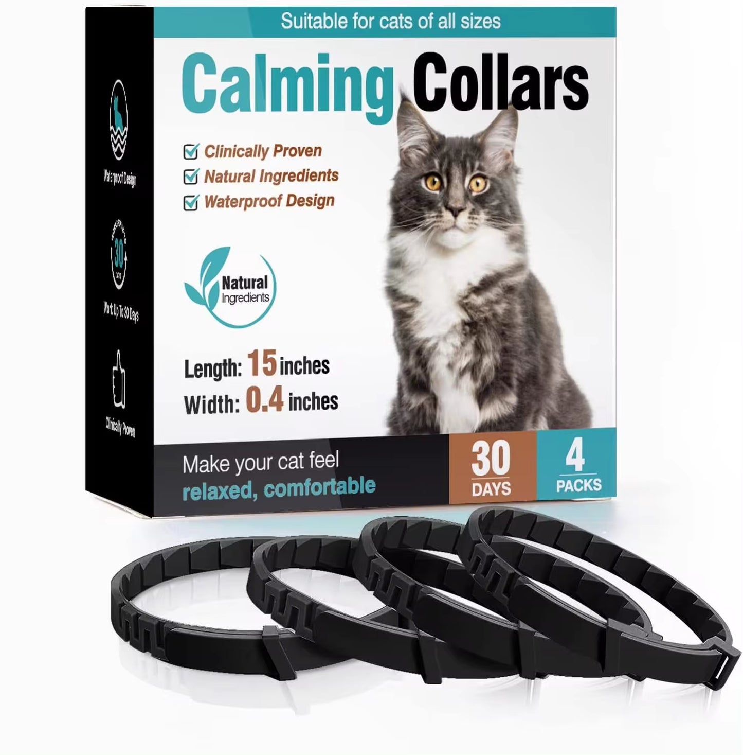 3/4 Pc Pet Calming Pheromone Collars 