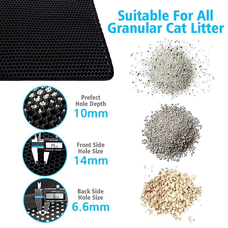 Pet Litter Mat Waterproof Double Layer Pet Litter Mat Non Slip Mat Washable Cat Mat Pet Supplies Pet Litter Mat Waterproof Doubl