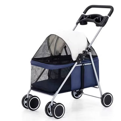 Luxury Pet  Stroller with Breathable Mesh