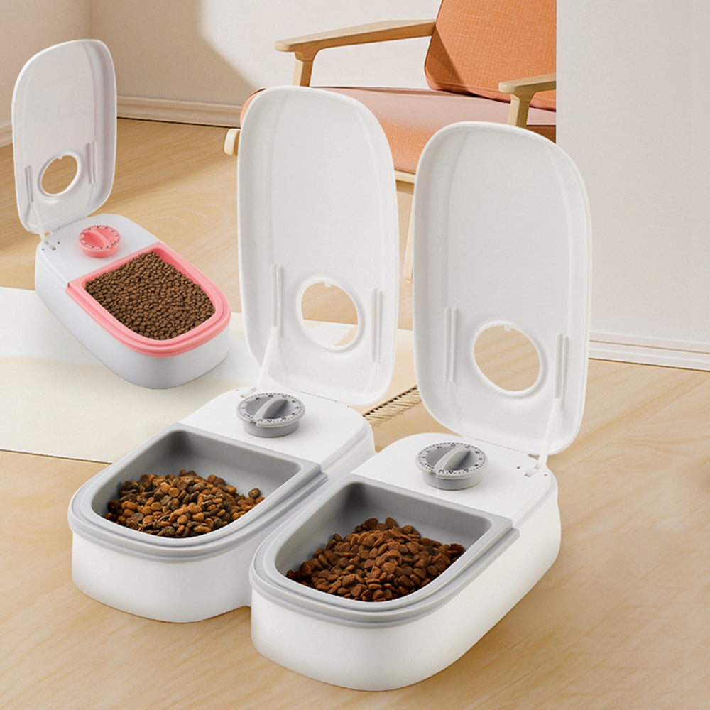 Stainless Steel Bowl Automatic Pet Food Dispenser