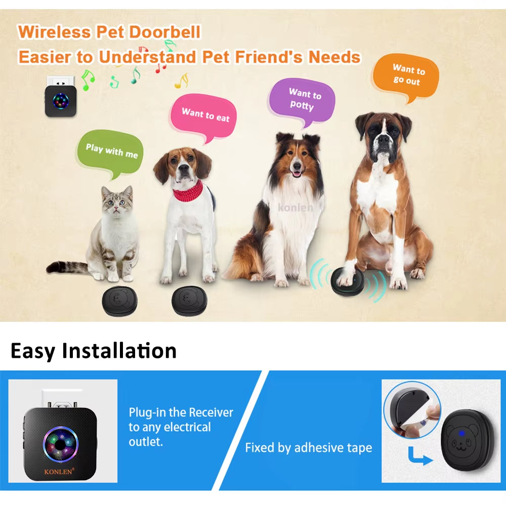  Wireless Doorbell  for Pet Potty Training 