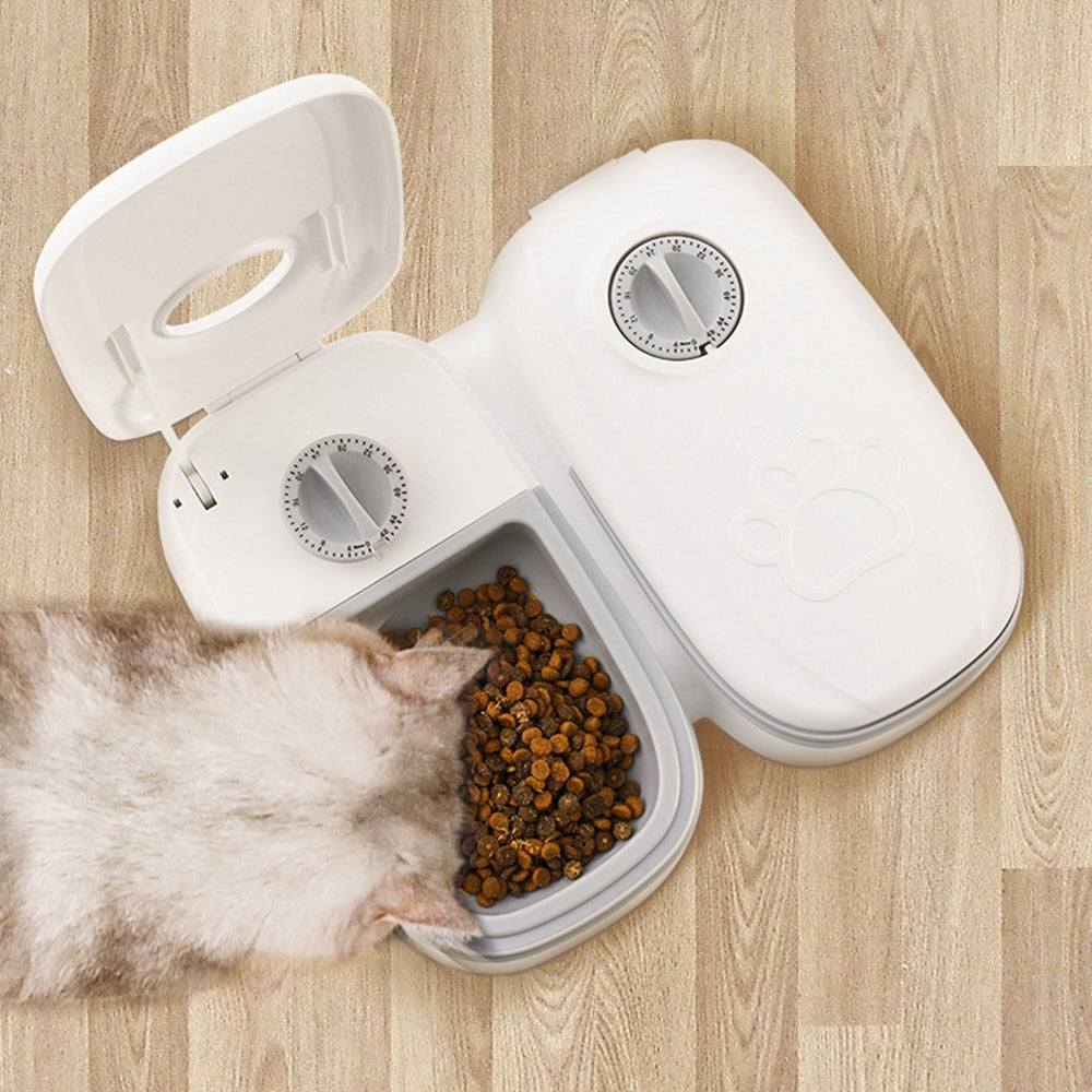 Stainless Steel Bowl Automatic Pet Food Dispenser