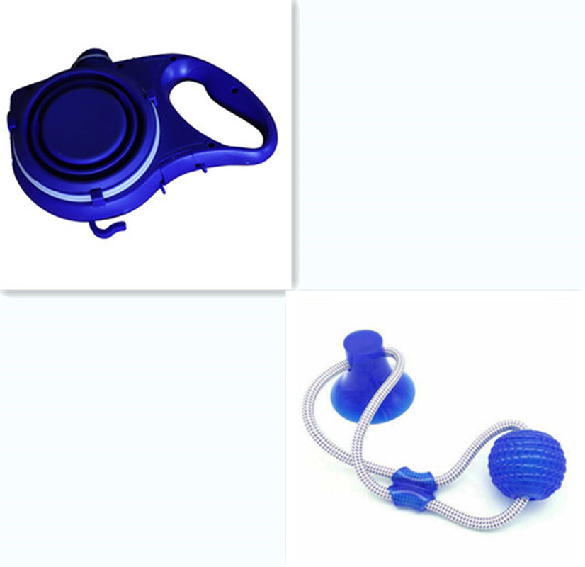 Pet Leash with Water Bottle & Cup
