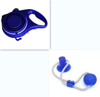 Pet Leash with Water Bottle & Cup