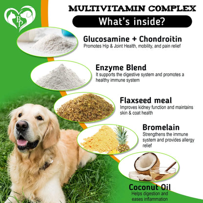 Dog Chewable Flea and Tick Prevention & Multivitamin Tablet