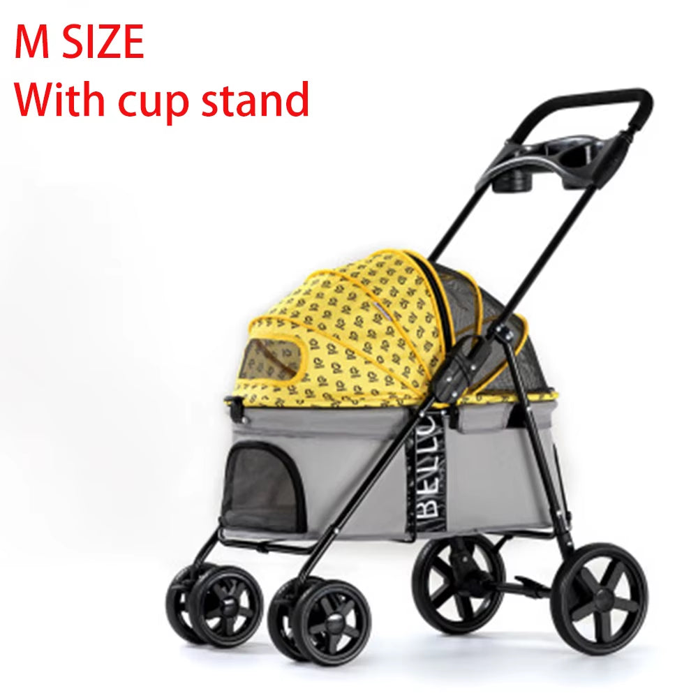 Luxury Pet  Stroller with Breathable Mesh