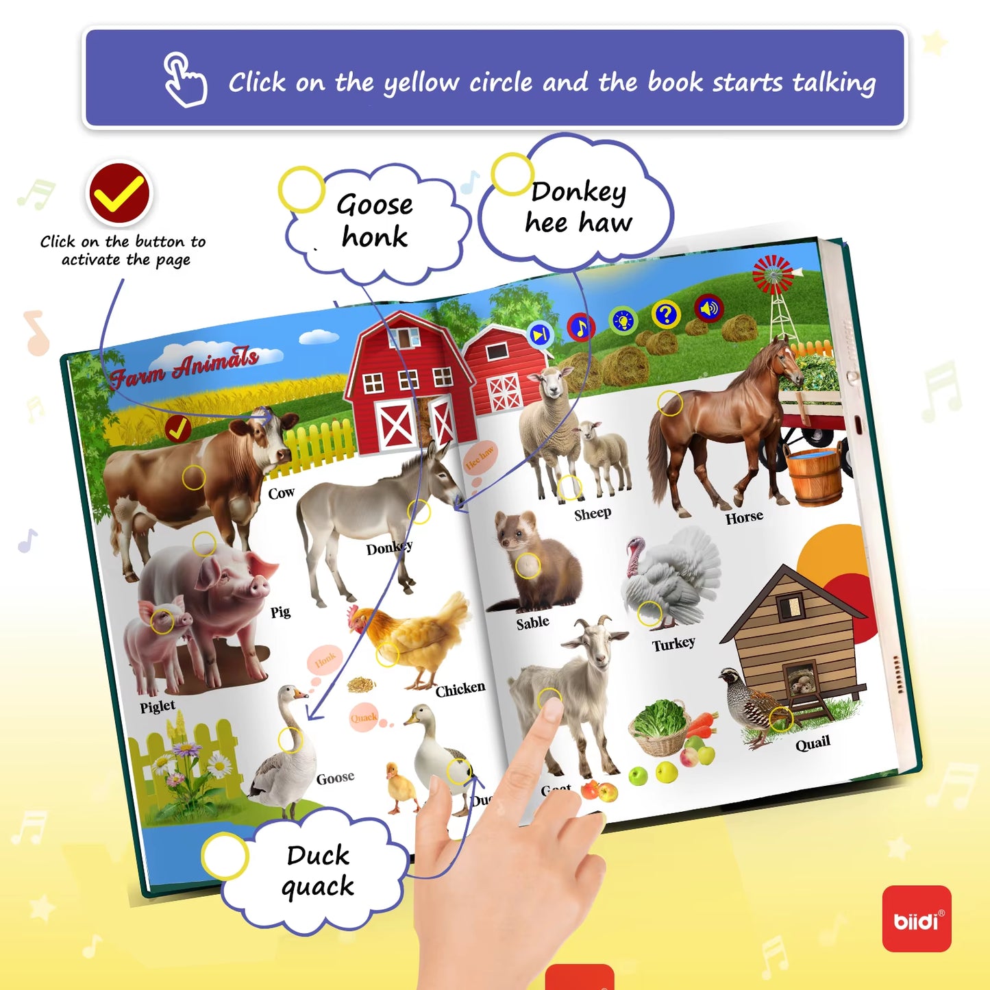 Montessori English Audio Book Preschool Learning Activity Book 